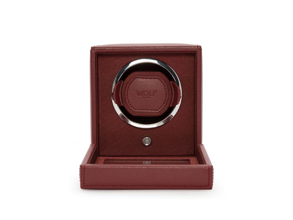 Remontoir WOLF Cub, 1 Montre, Rouge, Cuir Vegan, 461126