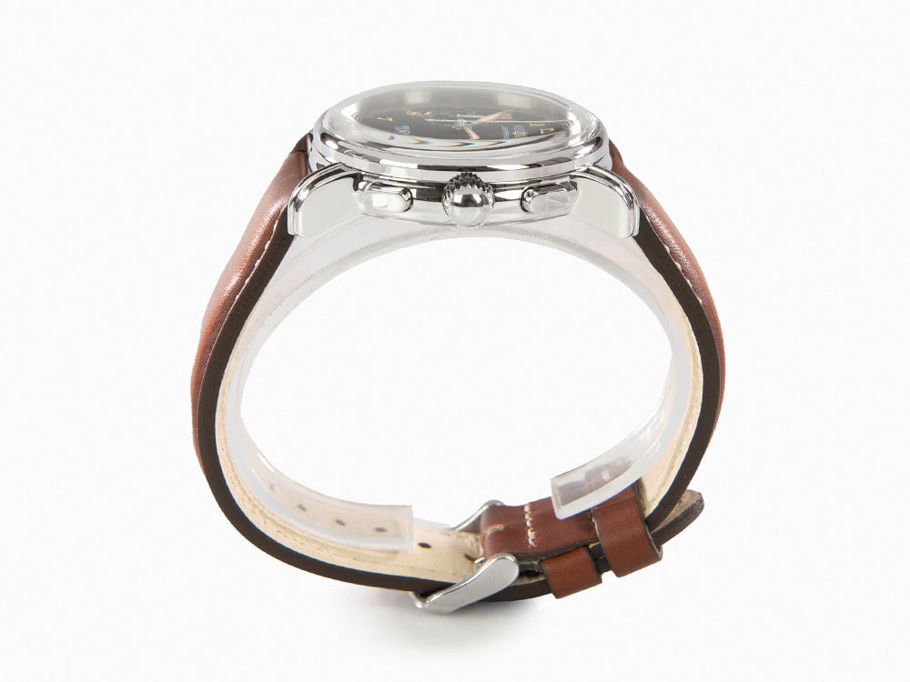 Montre à Quartz Zeppelin 100 Jahre Zeppelin Ed.2, Noir, 42mm, Chrono, 7674-3